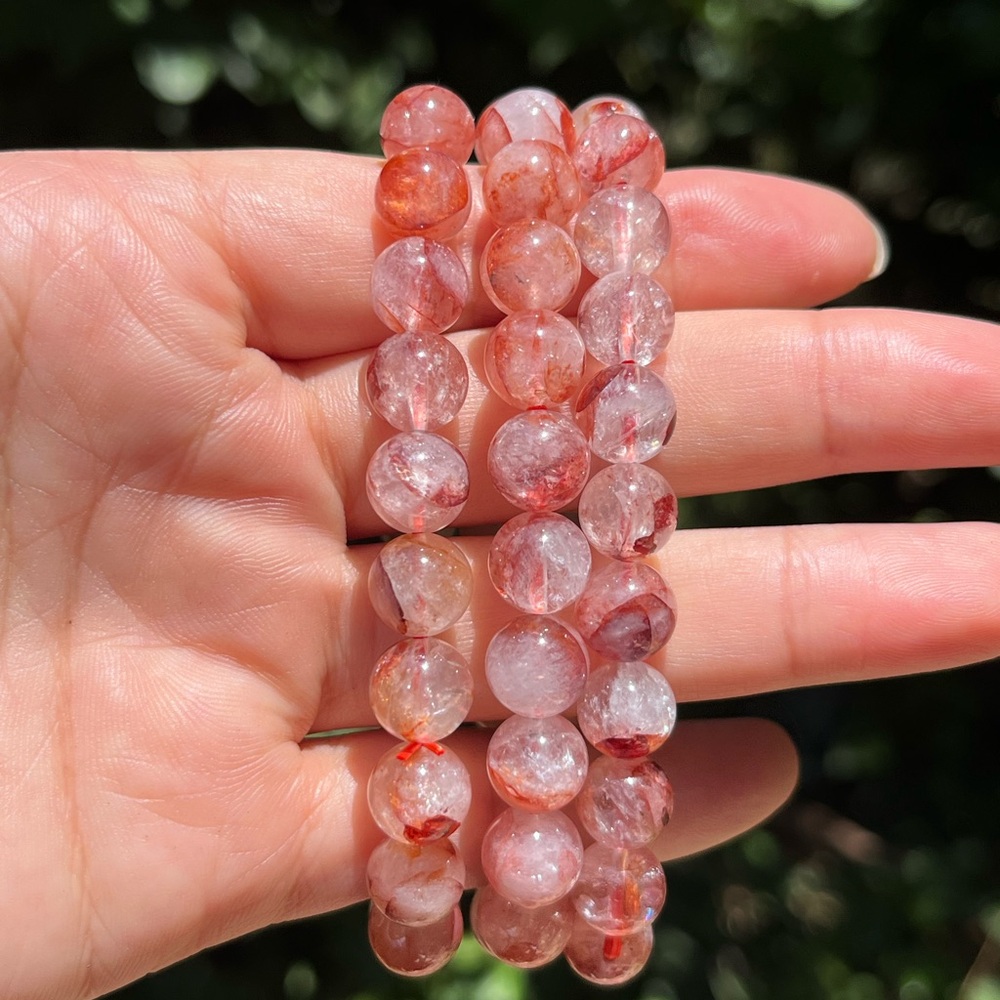 9mm stretchable fire Quartz bracelet